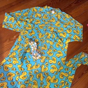 COPY - Adult footy pajamas with duckies by Joe Boxer size small